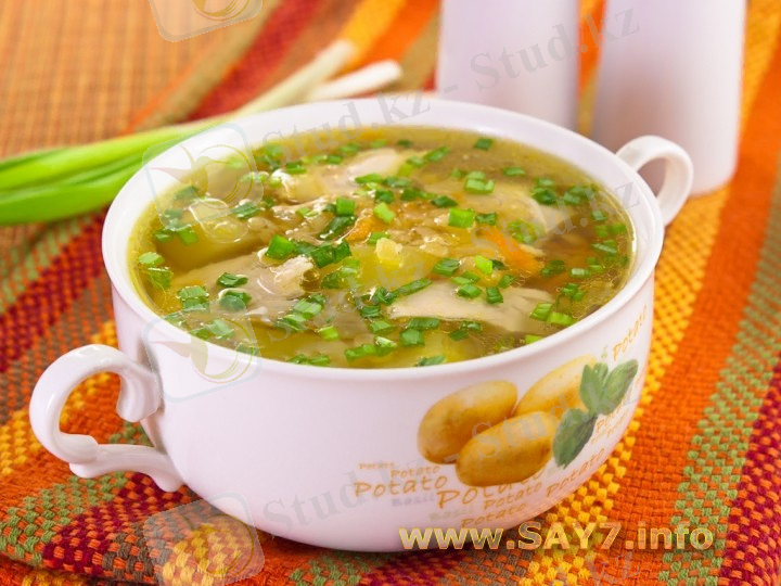 Куриный суп с чечевицей