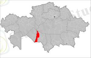 Қазақстан картасындағы Қармақшы ауданы