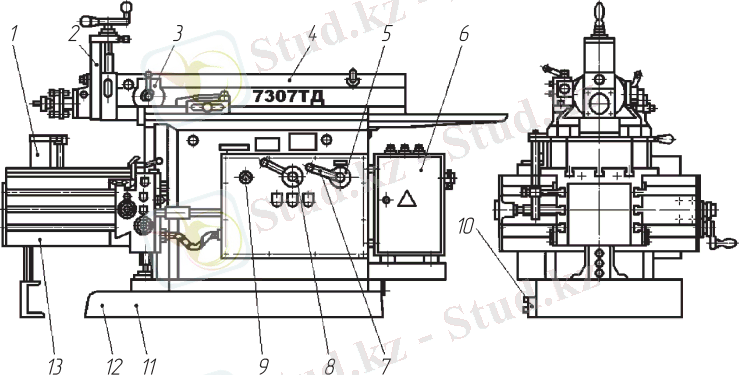 Общий вид поперечно-строгального станка модели 7307ТД