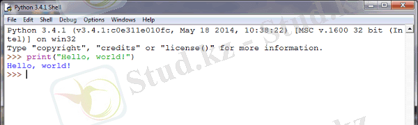 Первая программа на python