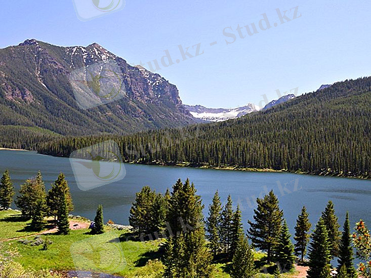 Озеро Highlite в Национальном Лесу Галлатин, Монтана