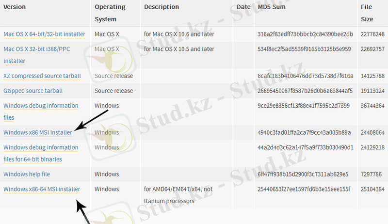 Загрузка Python - шаг 3