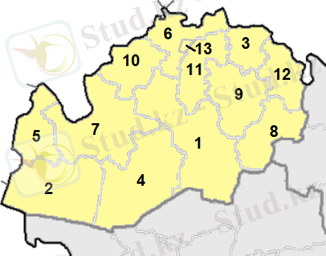 Административная карта области