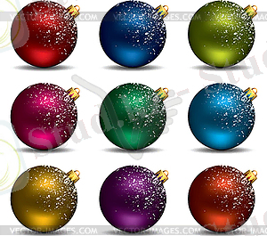 Игрушки на елку - стоковый клипарт