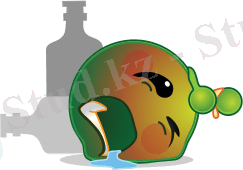 Smiley green alien drunk wasted.svg
