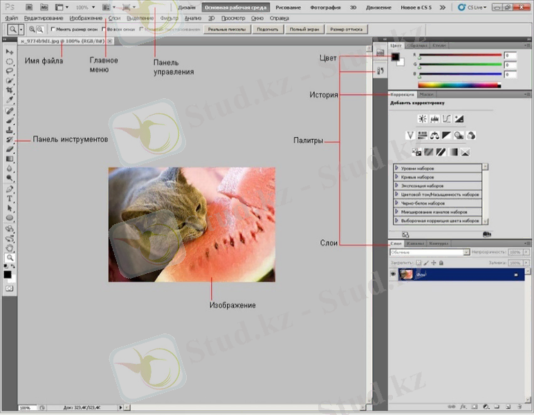 Интерфейс Adobe Photoshop