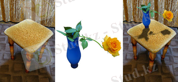 Рис. 14. Пример тени, возникающей при освещении объекта сзади