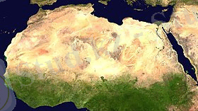 Спутниковое изображение Сахары из NASA World Wind