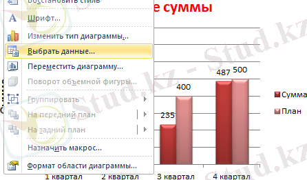 Выбрать данные.