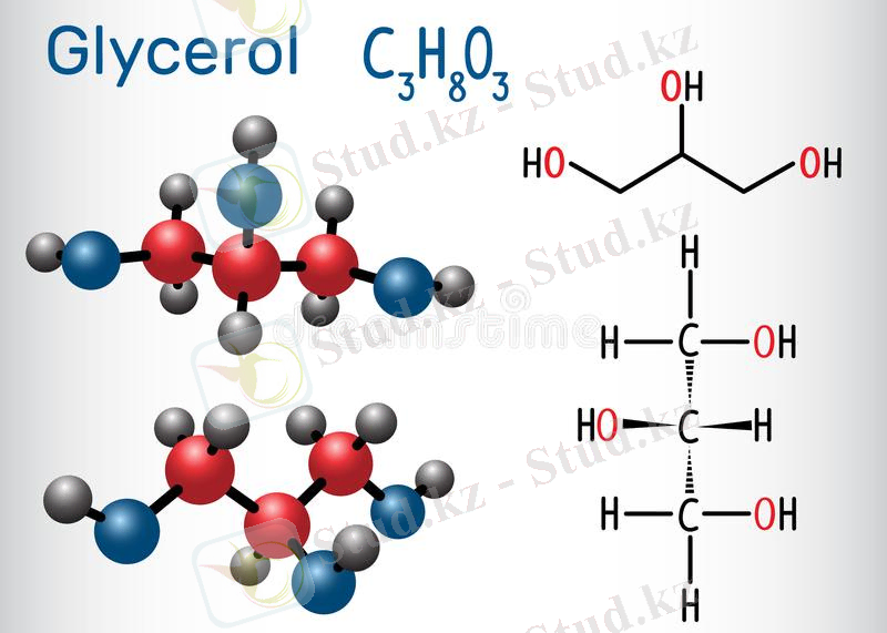 Молекула глицерина глицерола Структурные химическая формула и M Иллюстрация вектора - иллюстрации насчитывающей водопод, формула: 107990160