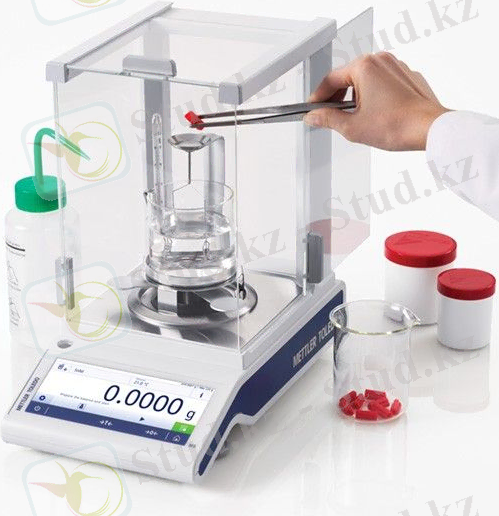 Как определить плотность при помощи лабораторных весов?