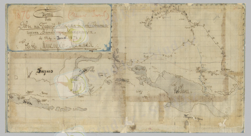 Карта, составленная Н.М. Миклухо-Маклаем