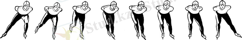 Описание: Техника бега на коньках: 4 - бег по прямой на длинной дистанции