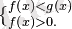 ~\{_{f\left( x\right) >0.}^{f\left( x\right) <g\left( x\right) }