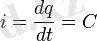 i = {dq \over dt} = C