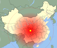 2008 Sichuan earthquake extent.svg