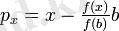p_x=x-\tfrac{f(x)}{f(b)}b