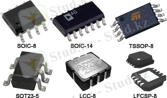 Корпуса современных импортных ОУ для поверхностного монтажа (SMD)