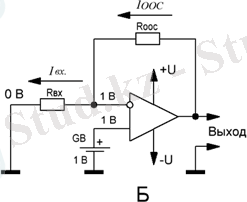 Принцип работы ОУ в неинвертирующем включении