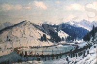 Қастеев Ә. Биік таудағы мұз айдыны. 1955 Қ., м.б. 100х150.