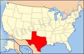 АҚШ картасындағы Техас штаты