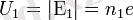 U_1 = |\Epsilon_1| = n_1 e