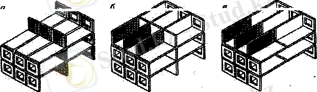 Описание: Рис. 2.2. Конструктивные типы бескаркасных крупнопанельных зданий