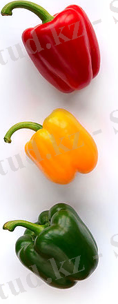 Red, yellow and green pepper