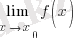 lim{x right x_0}{f(x)}
