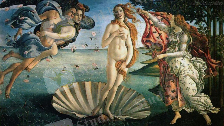 Sandro Botticelli - The Birth of Venus - Famous Oil Paintings- www.shairart.com