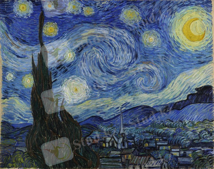 Vicent Van Gogh - Starry Night - Famous Oil Paintings- www.shairart.com