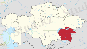 Almaty (province) in Kazakhstan.svg