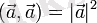 (vec{a},vec{a})=|vec{a}|^2,